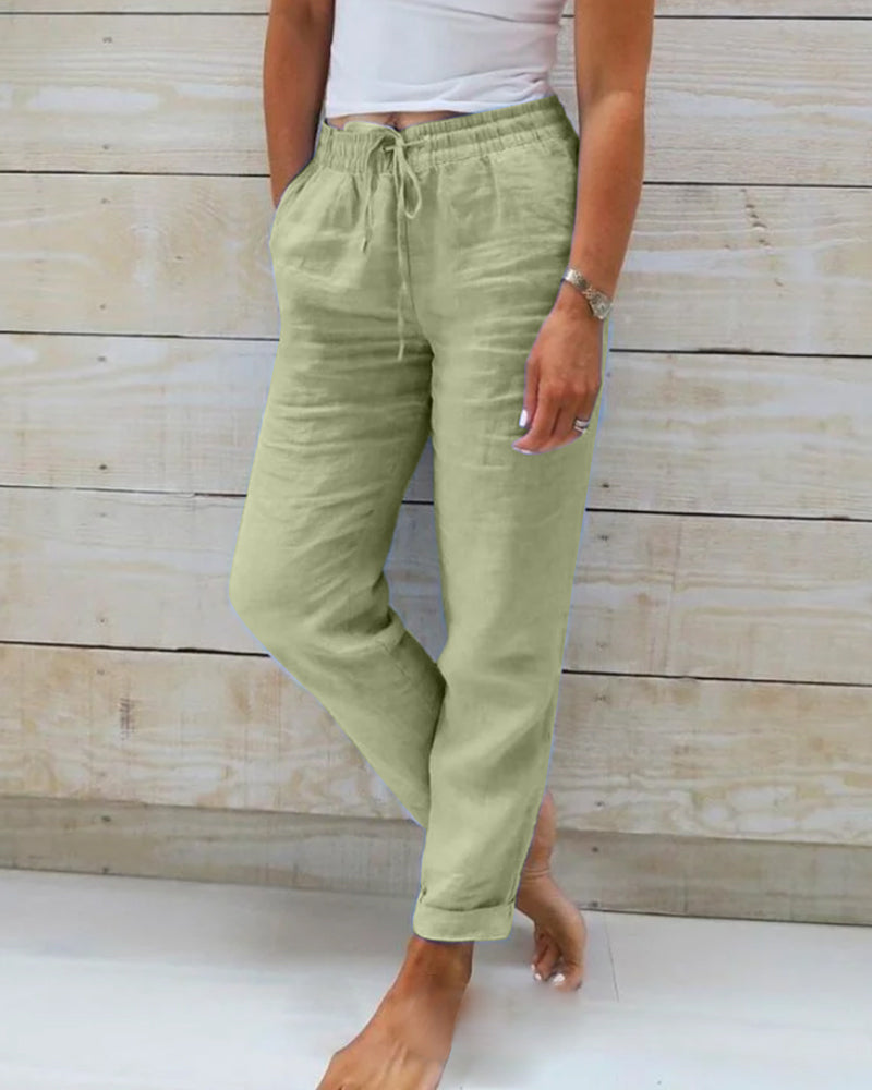 Lou | Luchtige Zomerbroek met Elastische Taille