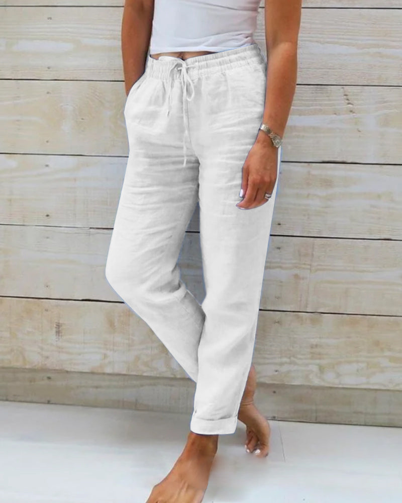 Lou | Luchtige Zomerbroek met Elastische Taille