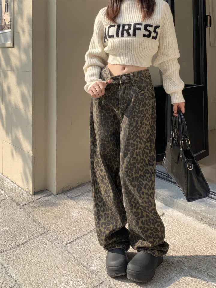 Lila - Viral Leopard jeans