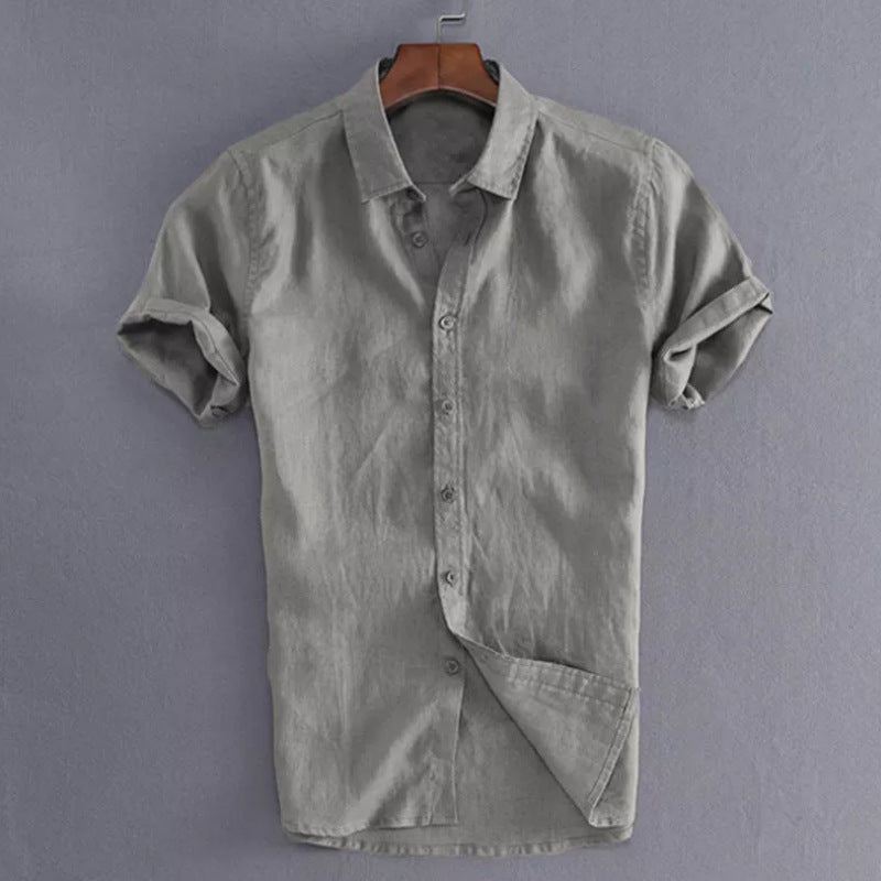 Men's Short Sleeve Shirt – Relaxed Fit – Breathable – Casual Button Style