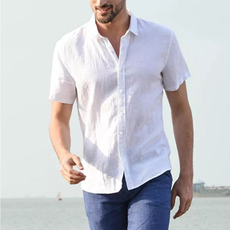 Men's Short Sleeve Shirt – Relaxed Fit – Breathable – Casual Button Style