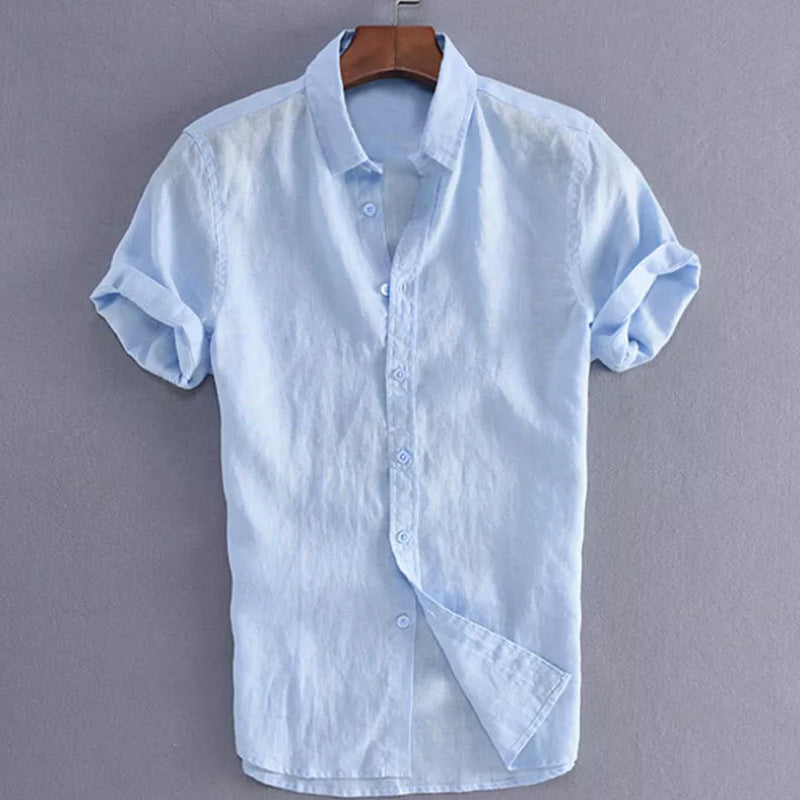 Men's Short Sleeve Shirt – Relaxed Fit – Breathable – Casual Button Style