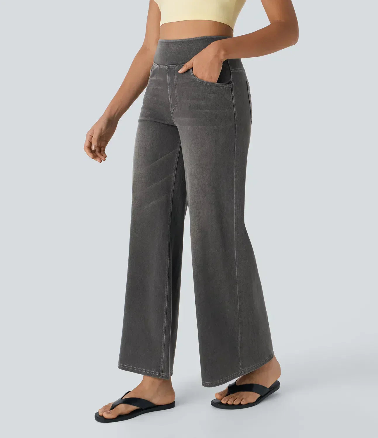 Relaxed Fit Rekbare Gebreide Jeans