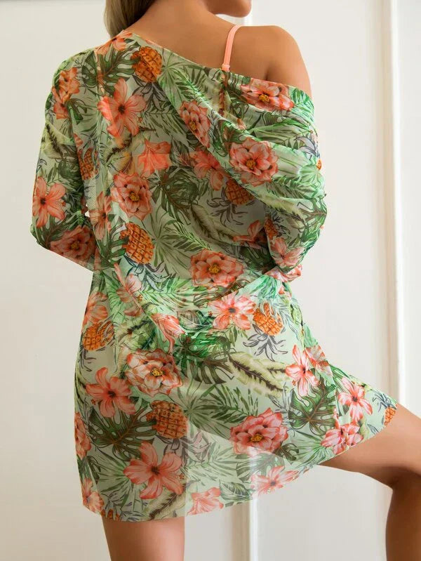 Lyn - 3-Delige Bikini Set met Bloemenprint voor Vrouwen