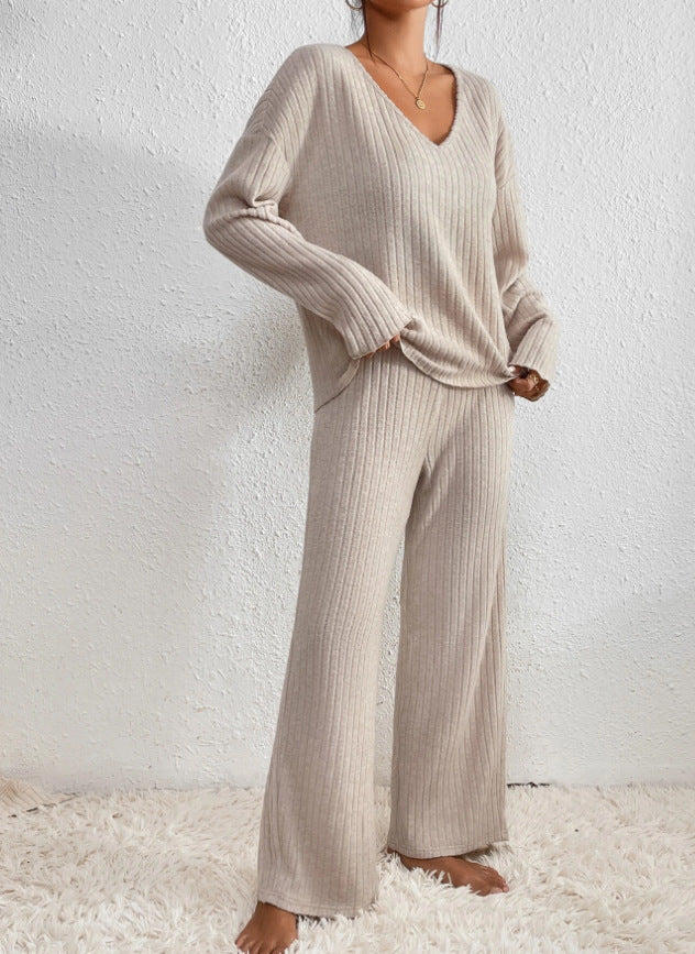Mel Tweedelige Set | Comfortabele Ribgebreide Trui en Broek