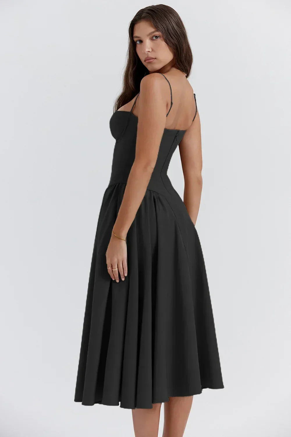TULUM | Chic Mouwloze Midi Zomerkleed Met Corset Pasvorm
