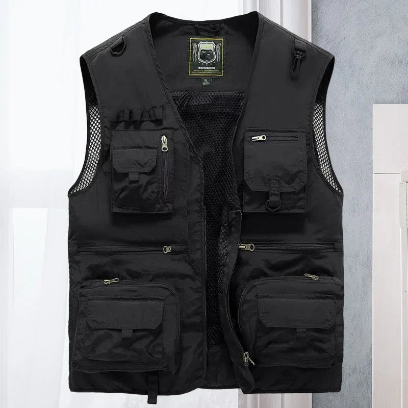 Men's Utility Bodywarmer – Relaxed Fit – Water-repellent – Multi-pocket Outdoor Layer