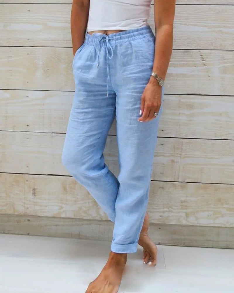 Lou | Luchtige Zomerbroek met Elastische Taille