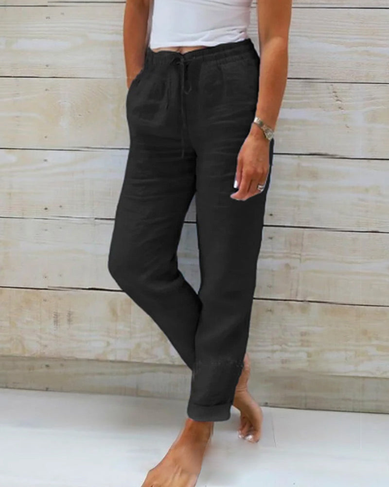 Lou | Luchtige Zomerbroek met Elastische Taille