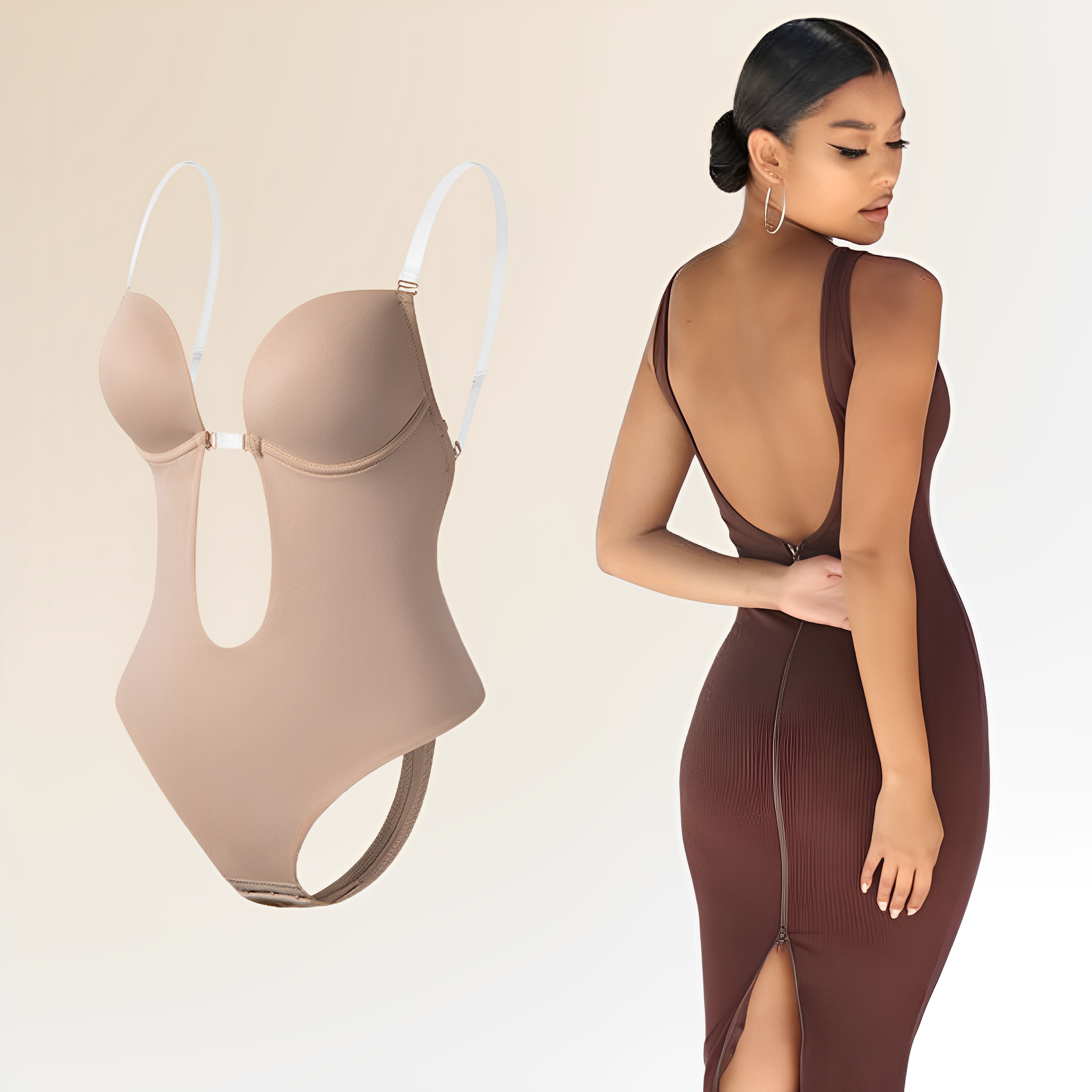 Rhea - Rugloze Body BH voor Vrouwen