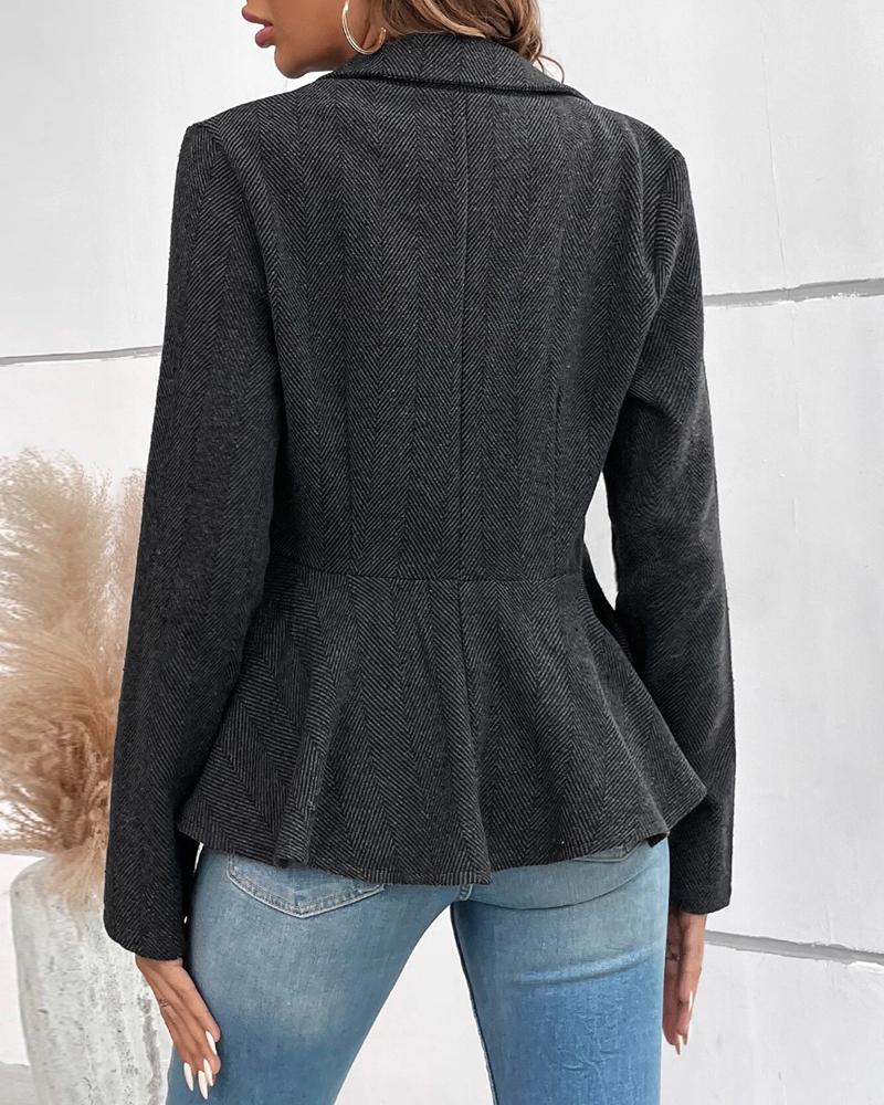 Op maat gemaakte peplum blazer - elegante damesjacket voor op het werk