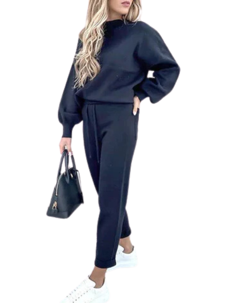 Dames Trainingspak – Zachte Katoenmix – Relaxed Fit – Sweater & Joggingbroek Set