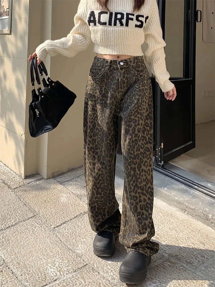 Lila - Viral Leopard jeans