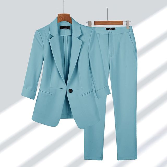 2-delig blazer en broek set - stijlvolle dames werkkleding