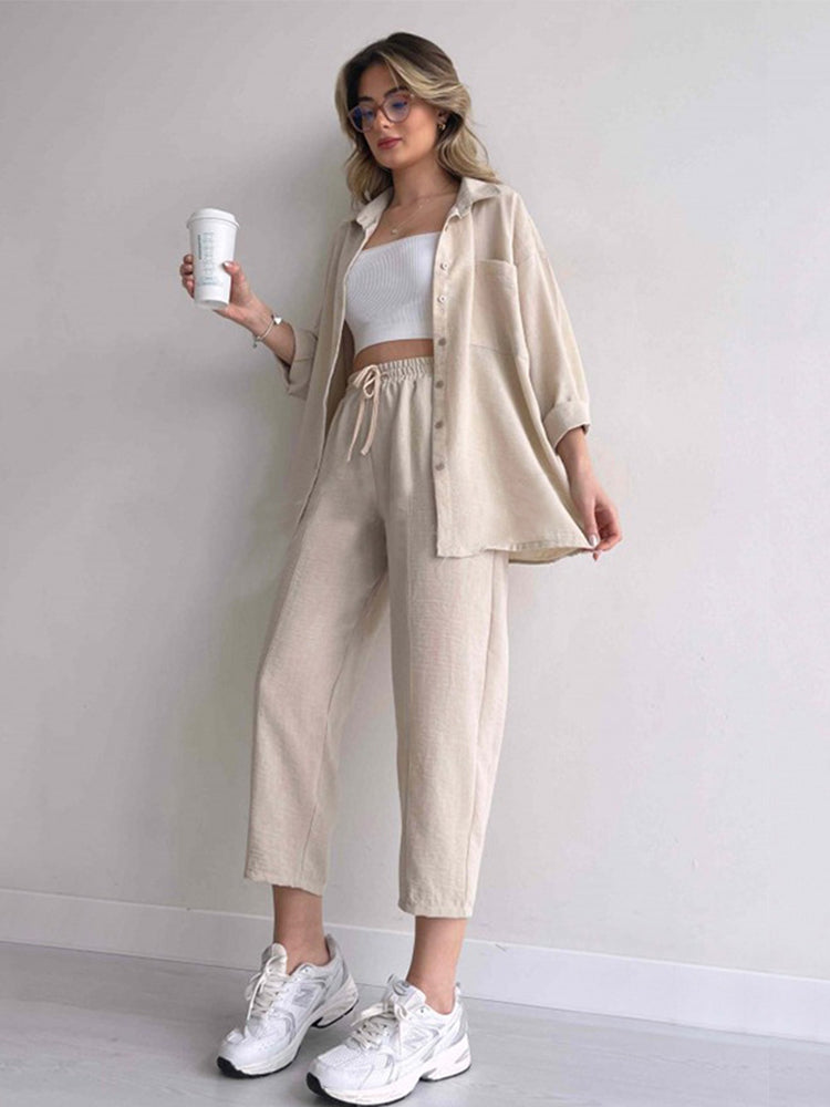 Casual Chic Blouse en Broek Combinatie