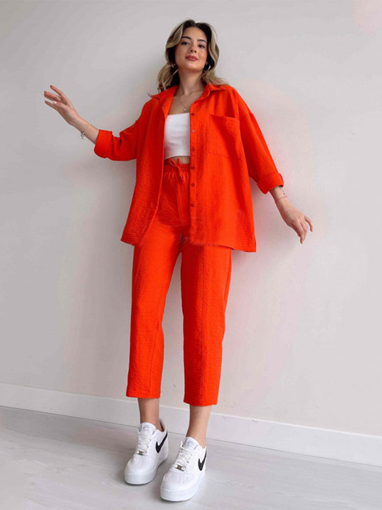 Casual Chic Blouse en Broek Combinatie