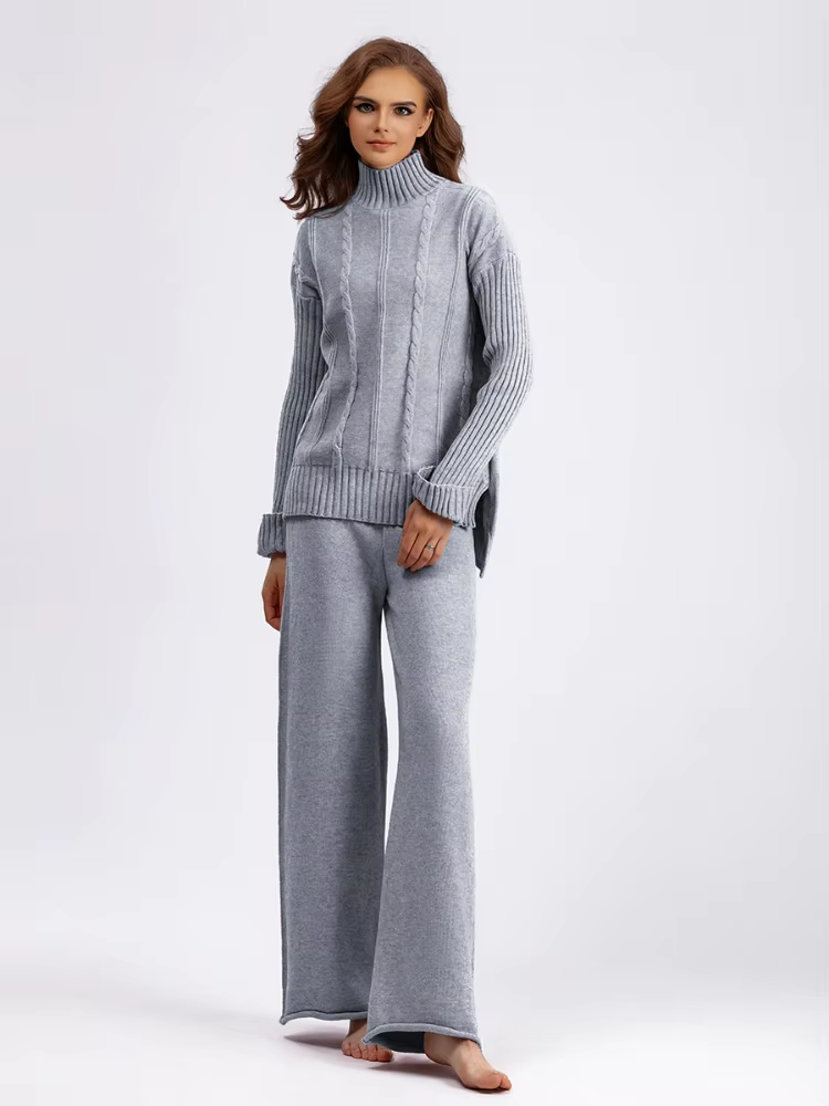 Sophia Luxe Gebreide Ensemble - Perfecte Mix van Mode en Functionaliteit