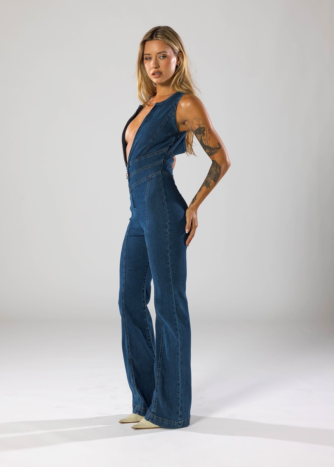 Vivienne - Trendy Denim Jumpsuit