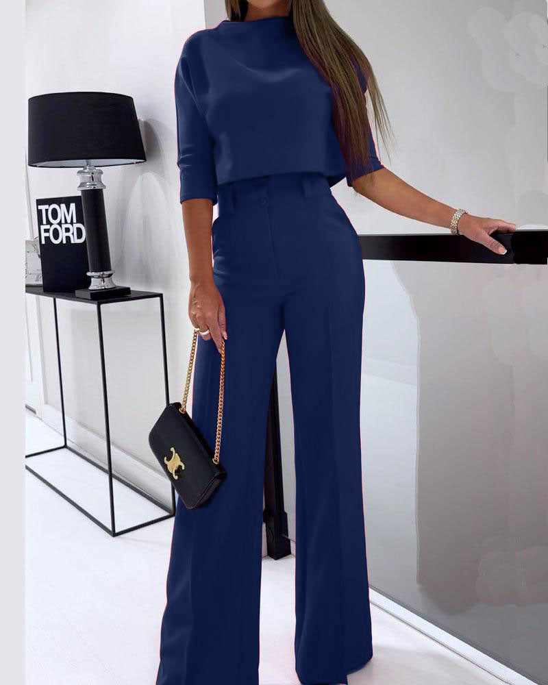 Verfijnde Casual Set met Moderne Silhouet
