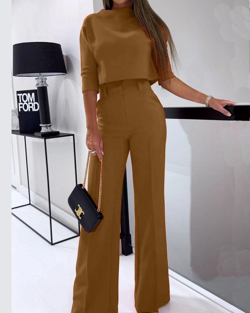 Verfijnde Casual Set met Moderne Silhouet