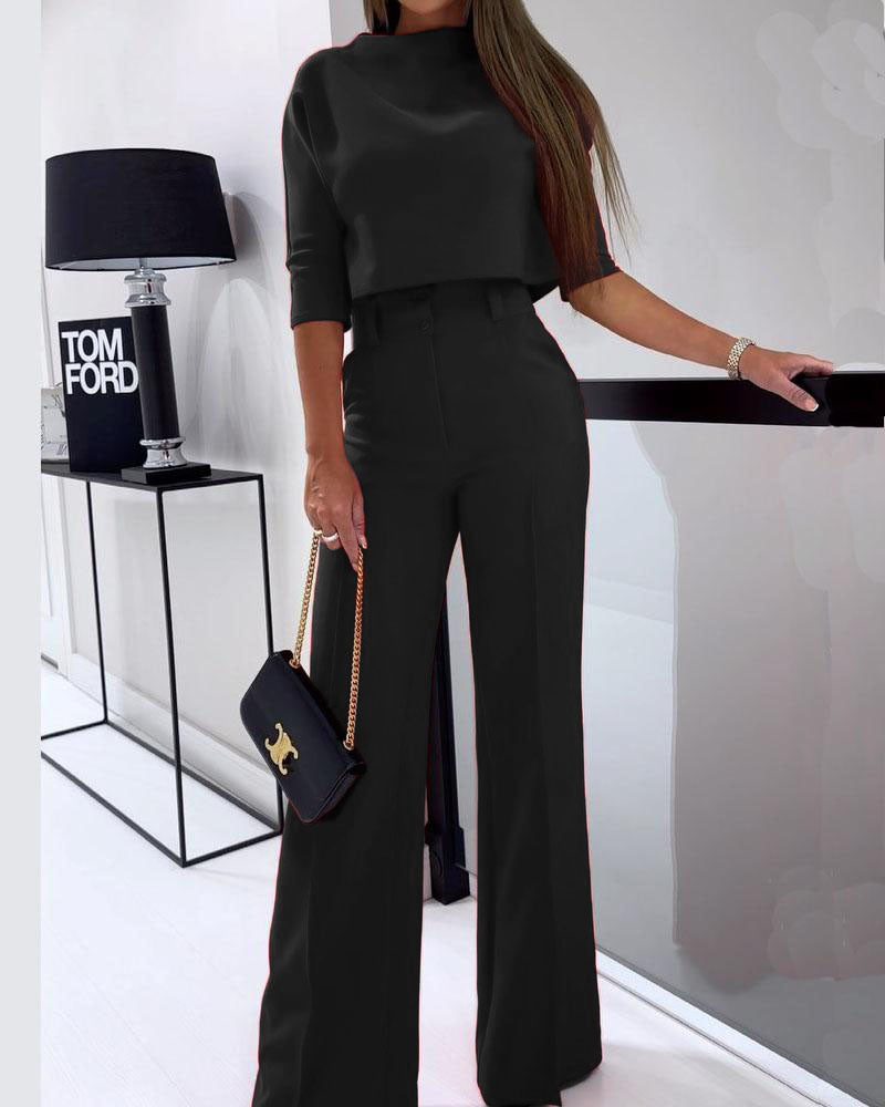 Verfijnde Casual Set met Moderne Silhouet