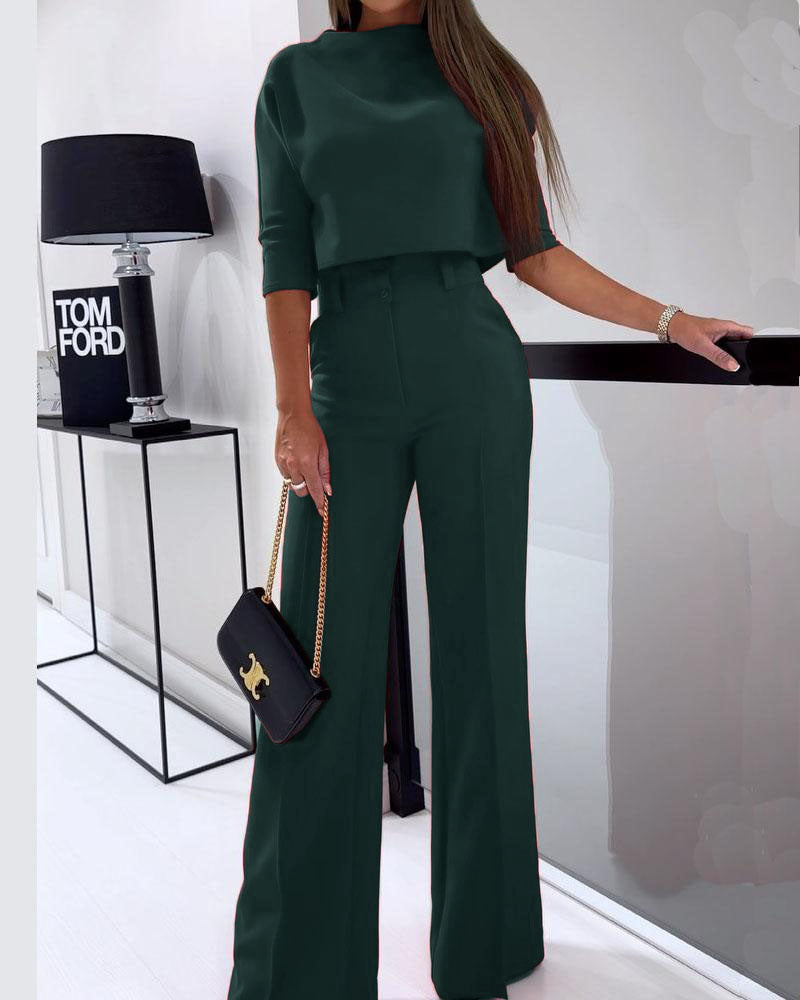 Verfijnde Casual Set met Moderne Silhouet