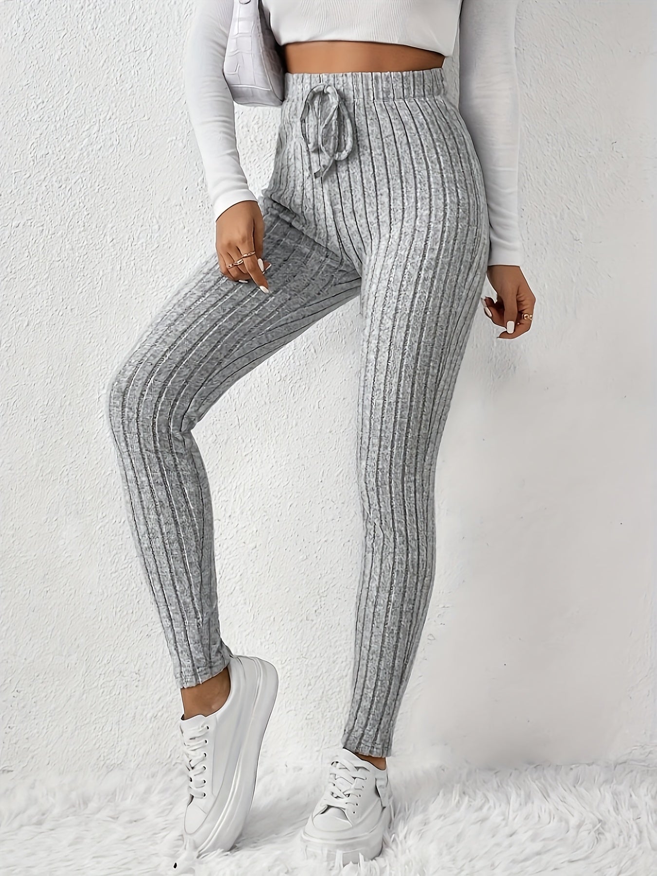 Lara Ribgebreide legging voor Dames