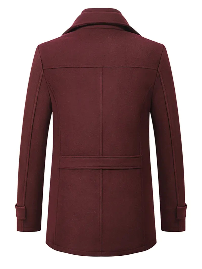 Heren Trenchcoat - Klassieke Reverskraag - Knoopsluiting met Rits - Flapzakken