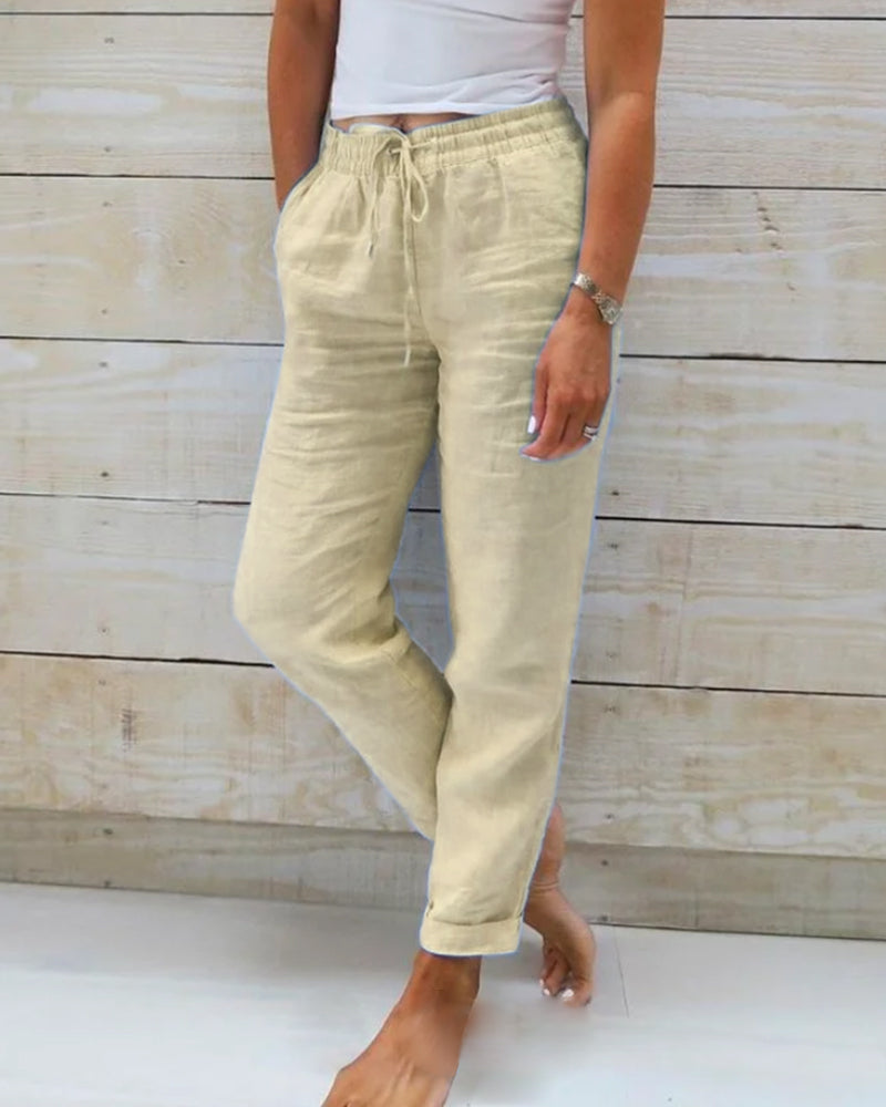 Lou | Luchtige Zomerbroek met Elastische Taille
