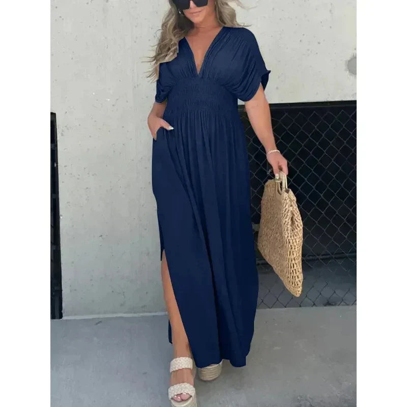 TARA |  V-neck Maxi dress