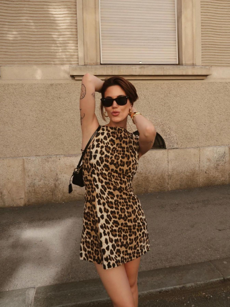 Jane™ | Leopard Mini-Jurk