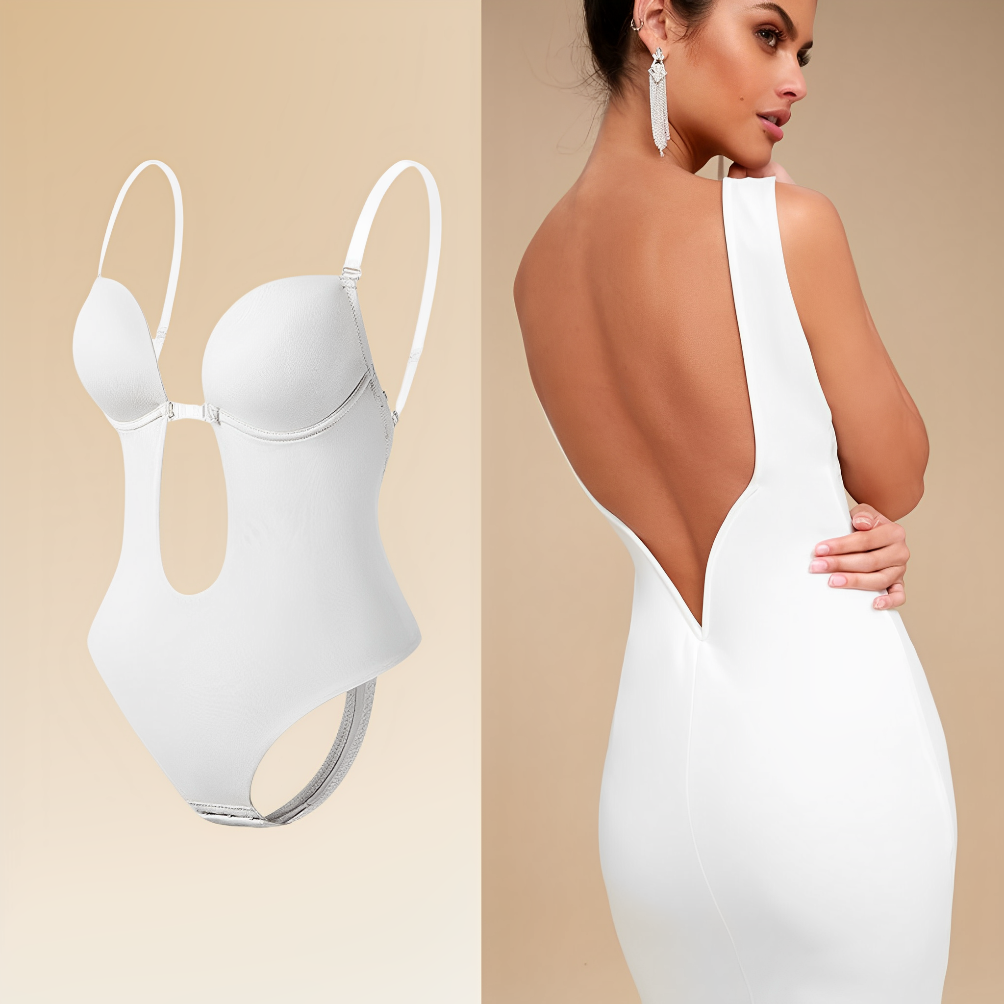 Rhea - Rugloze Body BH voor Vrouwen