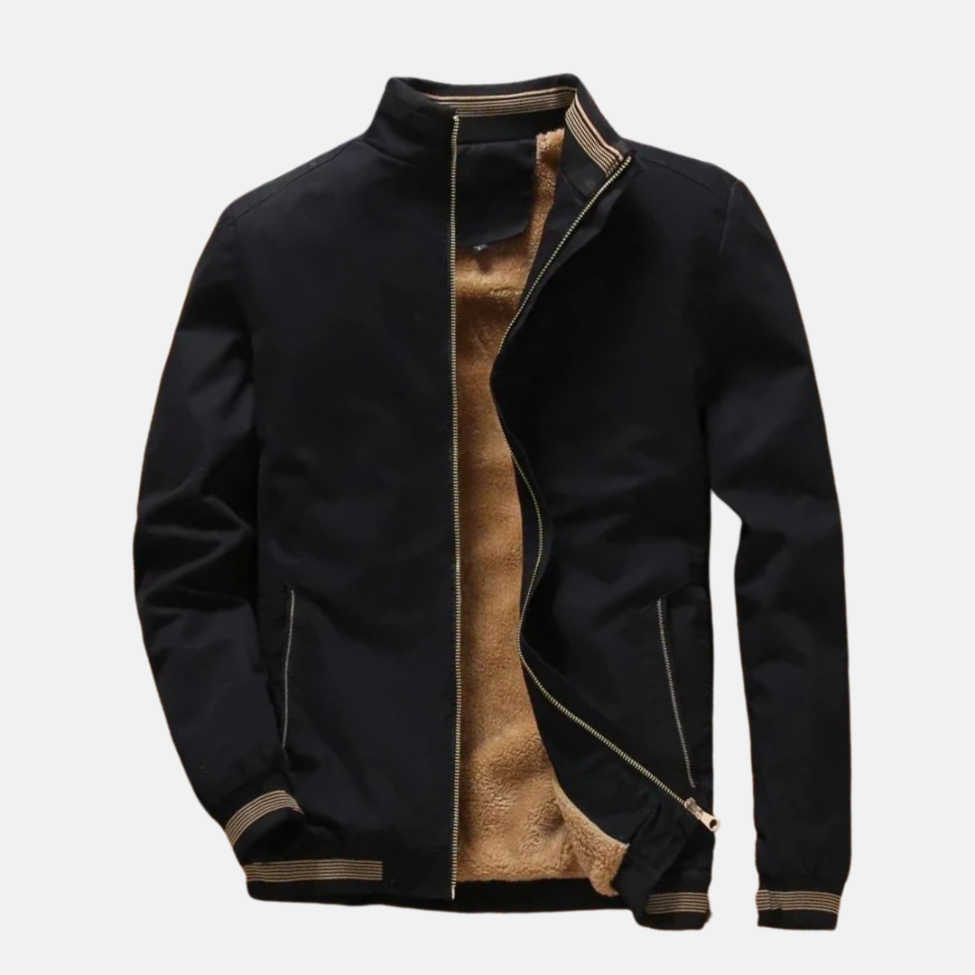 Men's Pilot Jacket – Fleece Lined – Zip Fastening – Ribbed Cuffs – Casual Fit