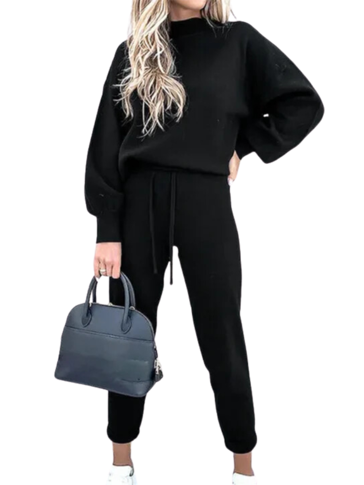 Dames Trainingspak – Zachte Katoenmix – Relaxed Fit – Sweater & Joggingbroek Set