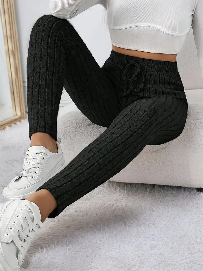 Lara Ribgebreide legging voor Dames