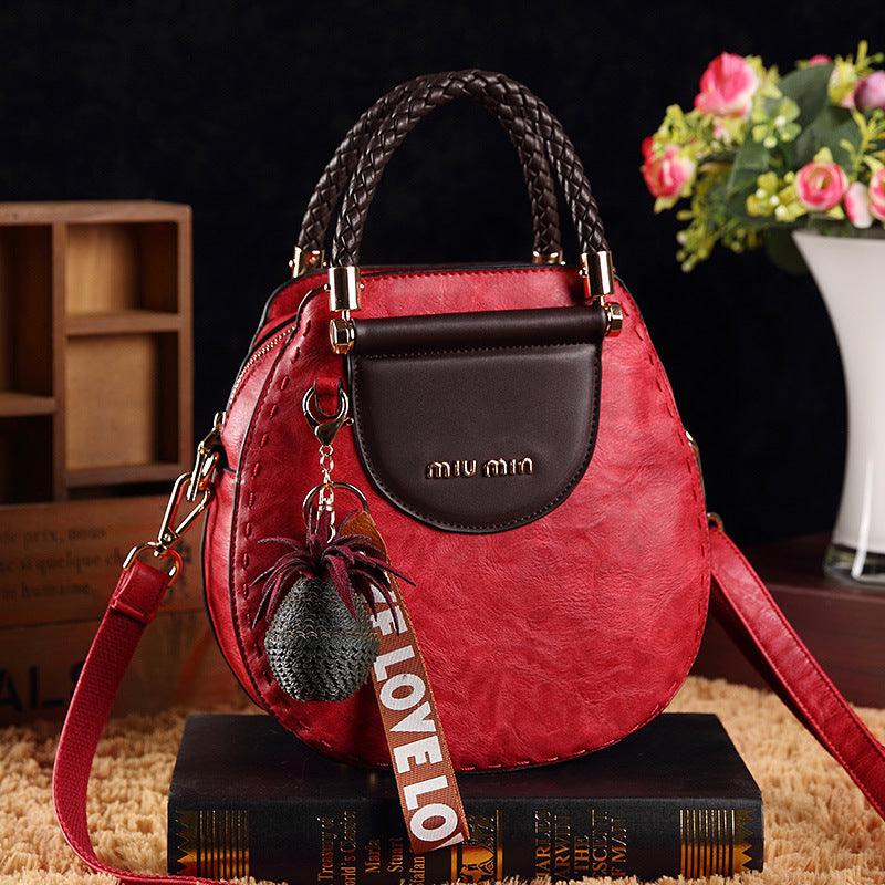 Leren handtas - stijlvolle dames schoudertas met decoratief detail
