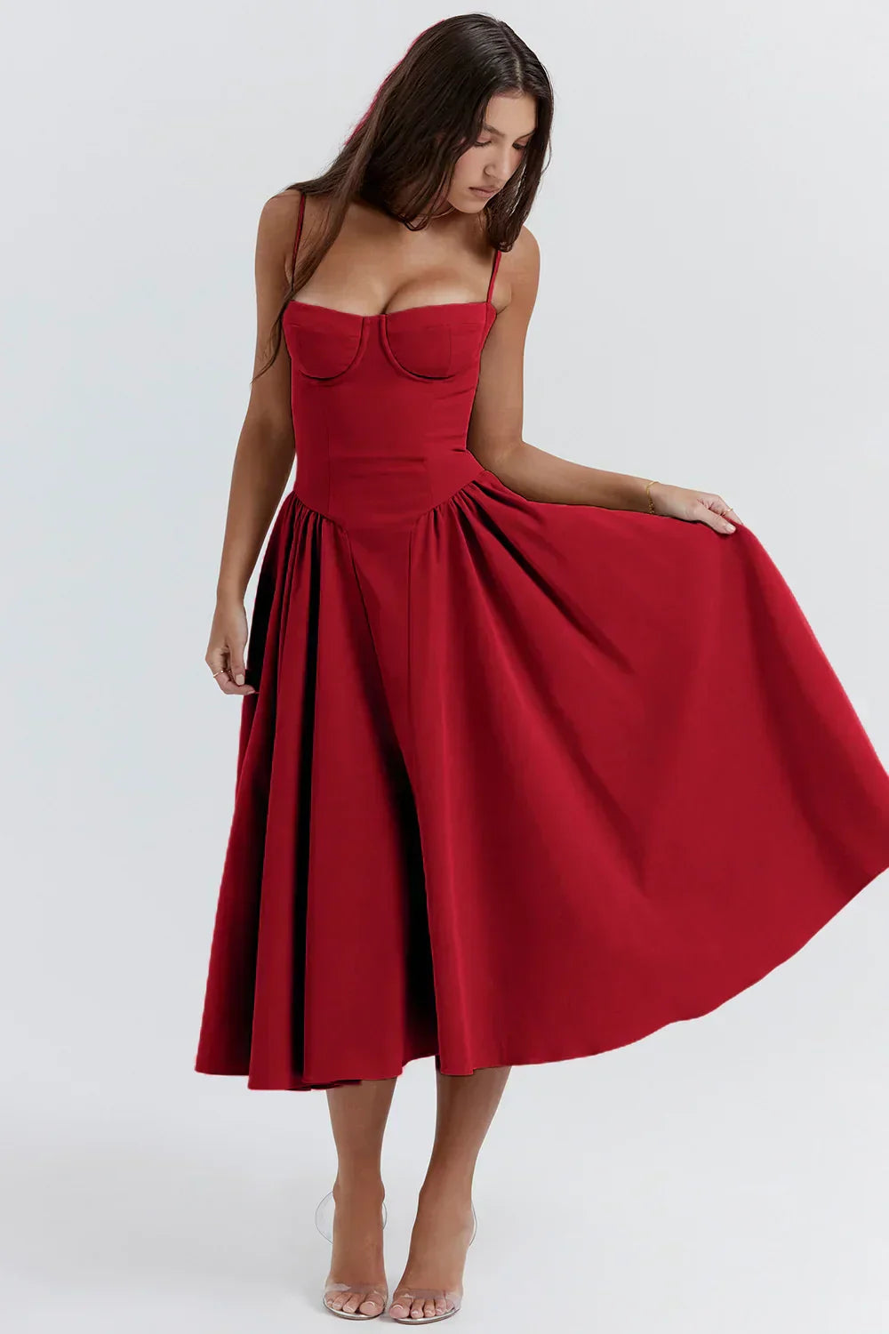TULUM | Chic Mouwloze Midi Zomerkleed Met Corset Pasvorm