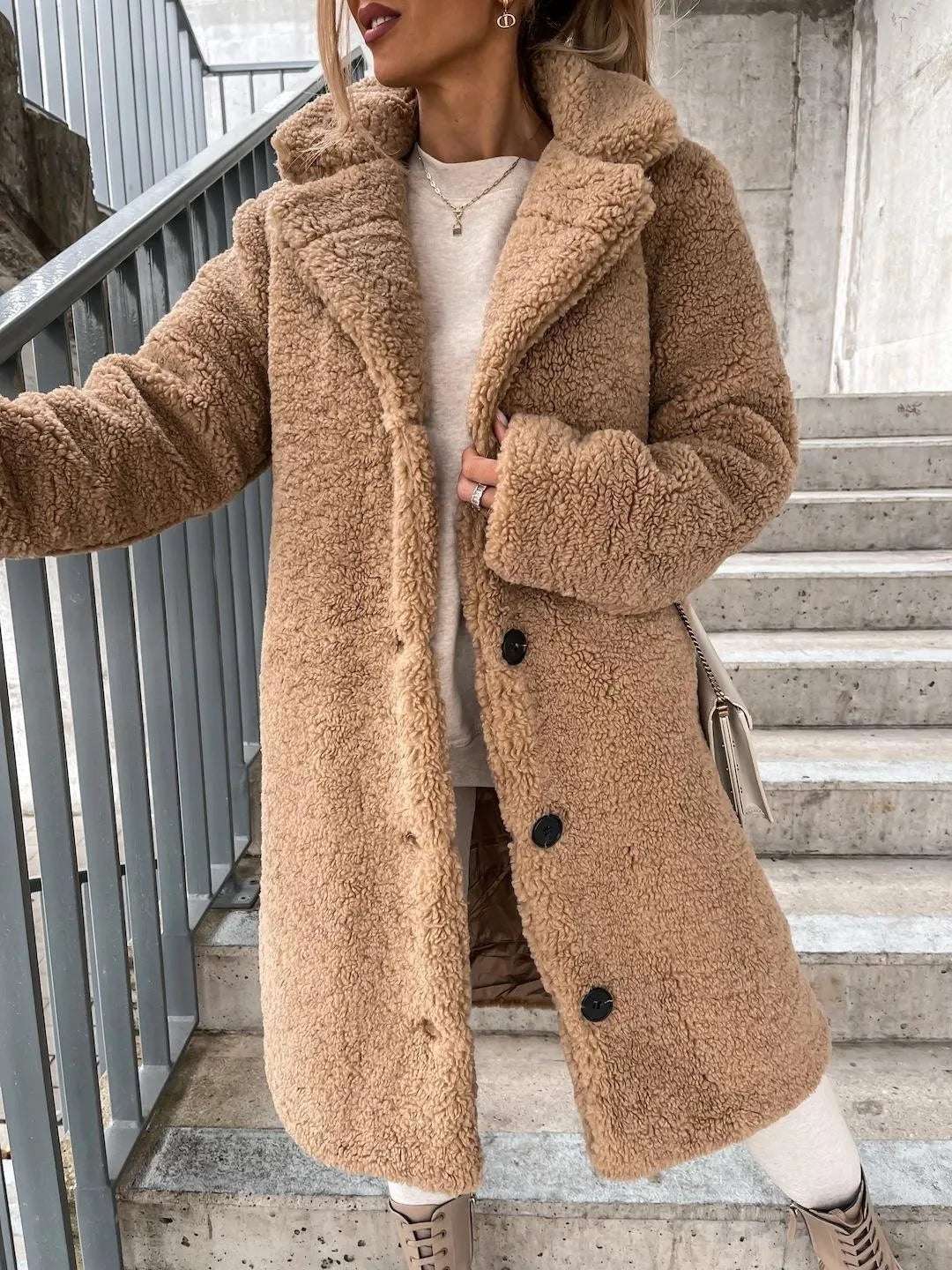 Nasra Fluffy Coat for Women