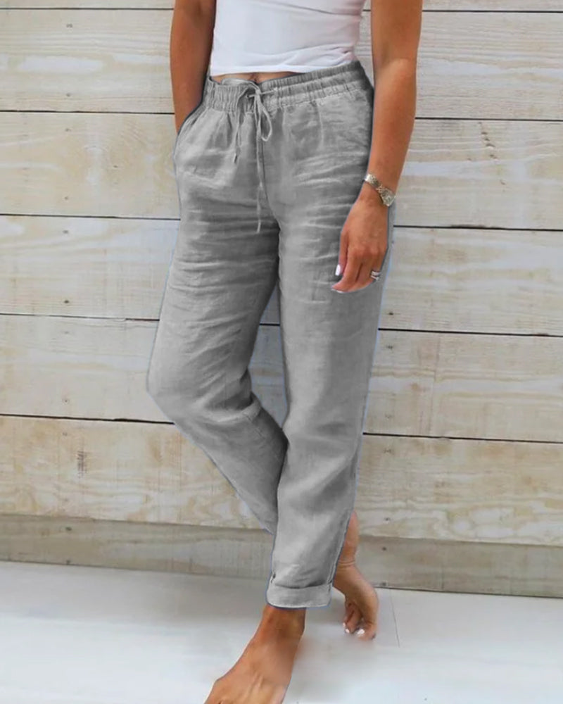 Lou | Luchtige Zomerbroek met Elastische Taille