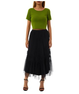 Elegante midi-rok met tule