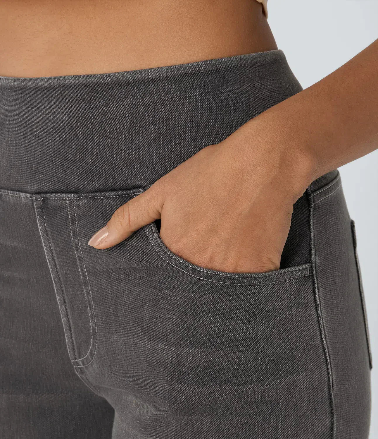 Relaxed Fit Rekbare Gebreide Jeans