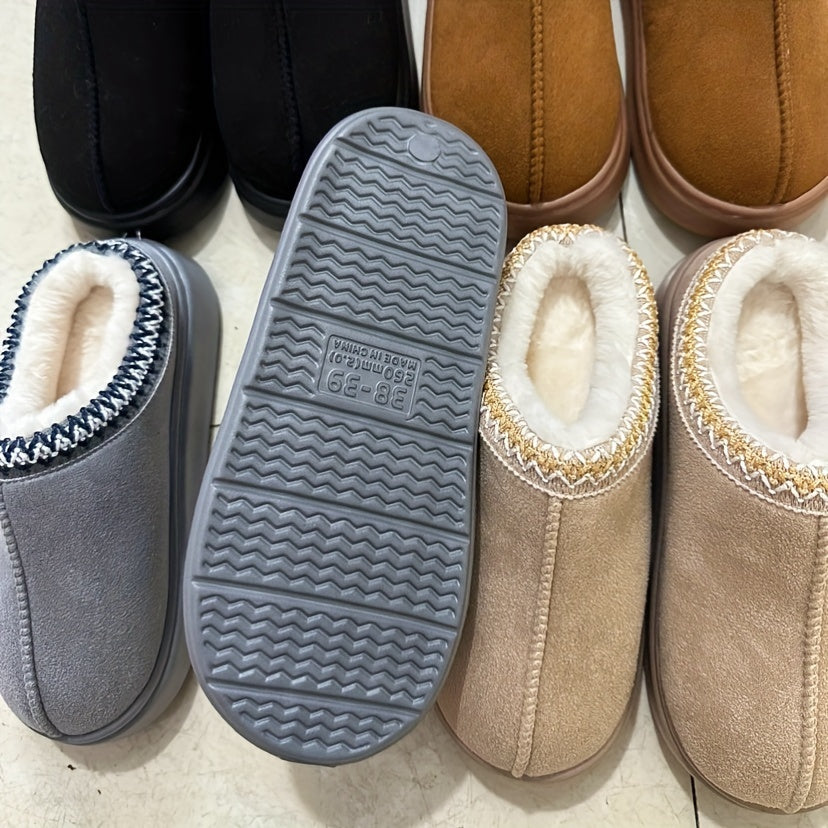 Klassieke warme winterslippers voor dames