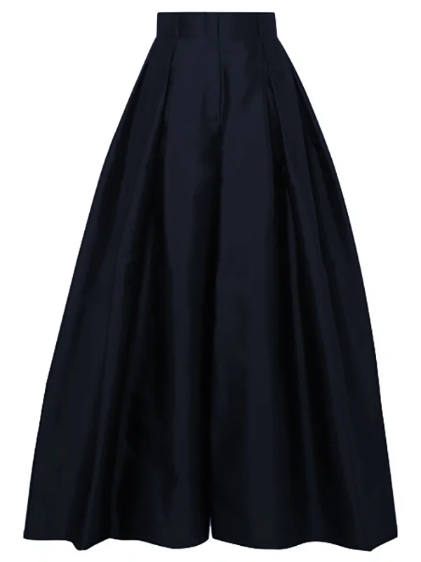 Hoge taille geplooide rok - elegante maxi rok voor dames