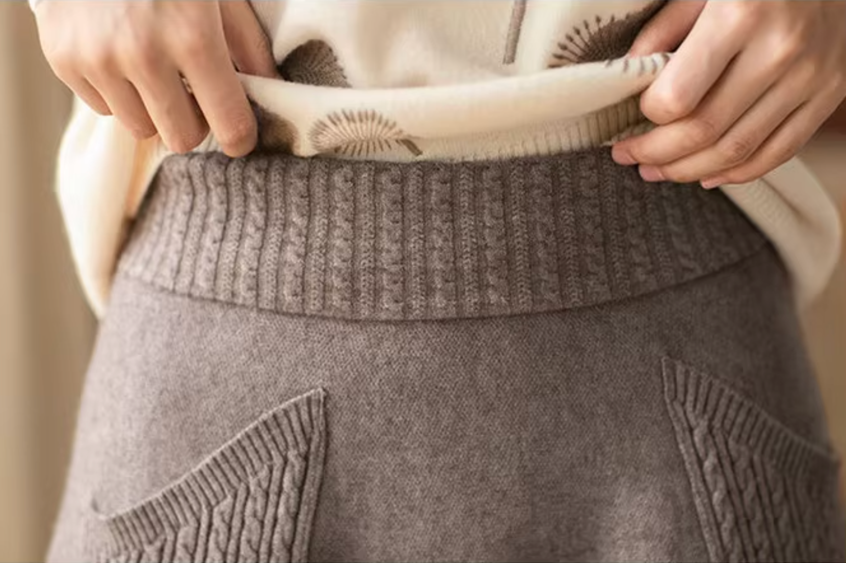Winona – Wollen rok met twee zakken