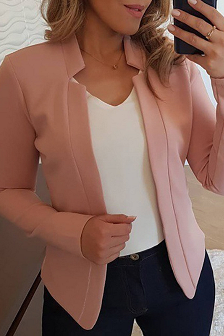 Dames blazer - elegante op maat gemaakte roze blazer voor vrouwen