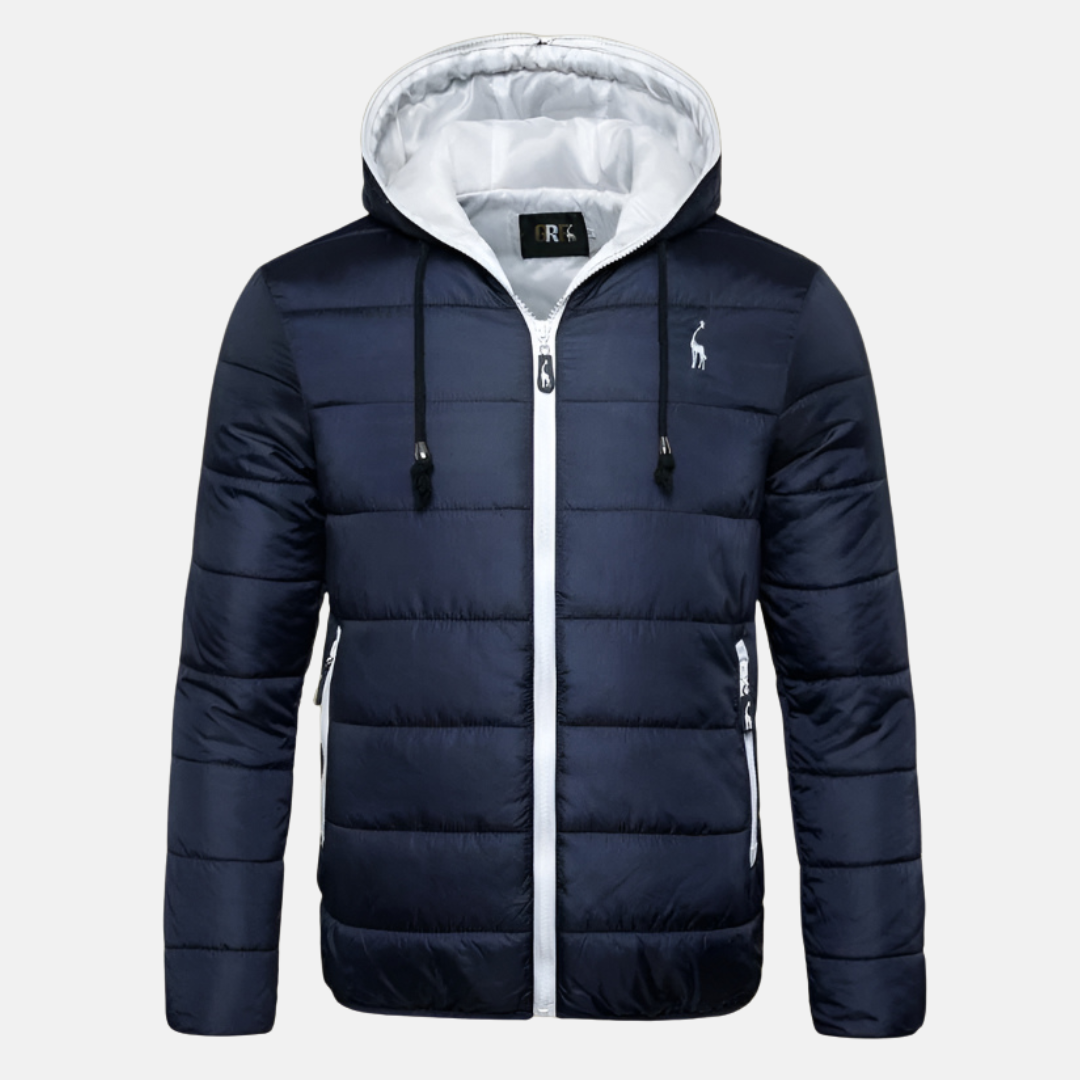 Men's Down Jacket – Regular Fit – Water-Repellent – Lined – With Hood and Zipper