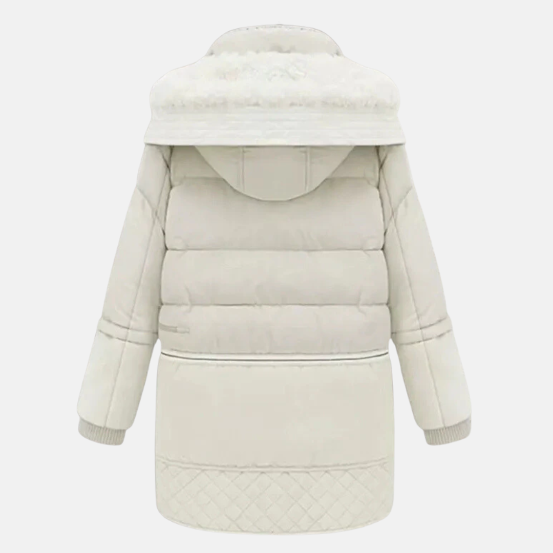 Women's Padded Coat – Oversized Fit – Lined Hood – Ribbed Cuffs – Pockets