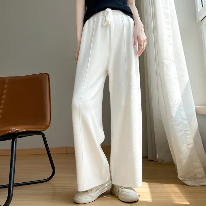 Dames Relaxed Cashmere Broek - Monarque Zachte, Luxe Pantalon