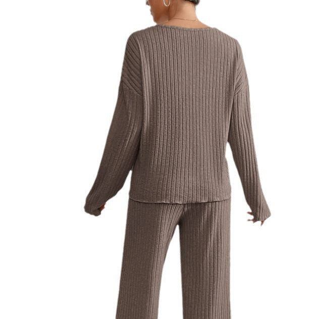 Mel Tweedelige Set | Comfortabele Ribgebreide Trui en Broek
