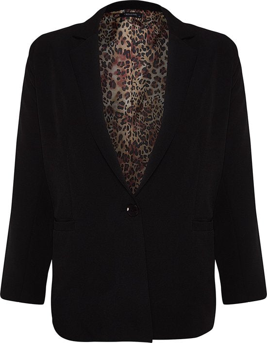 Blazer met bloemenvoering en relaxte pasvorm